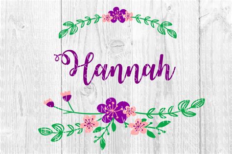 Flowers and Leaf Border | Floral Name Frame SVG Cut File (82001) | SVGs ...