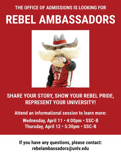 Become a Rebel Ambassador with UNLV Admissions | Honors College | University of Nevada, Las Vegas