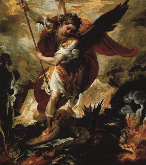 St Michael Overthrowing Lucifer Painting | Francesco Maffei Oil Paintings