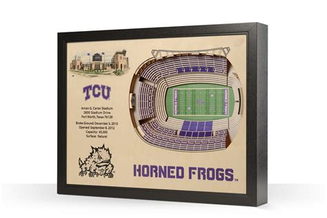 TCU Horned Frogs Amon G. Carter Stadium 3D Wood Stadium Replica — 3D ...