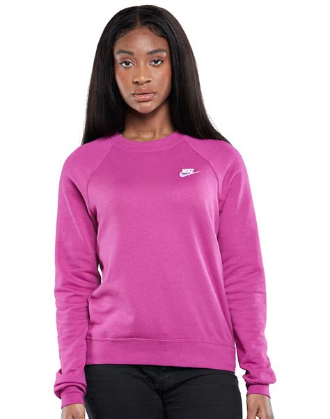 Nike Womens Essential Crewneck Fleece Sweatshirt - Pink | Life Style Sports EU