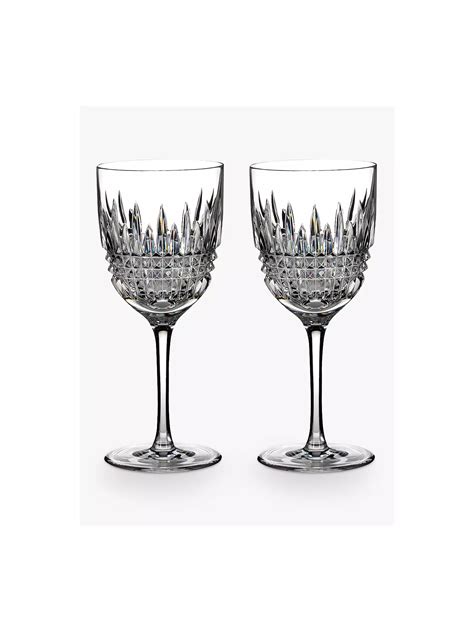 Waterford Lismore Diamond Cut Lead Crystal Wine Glasses, Set of 2, 170ml, Clear at John Lewis ...