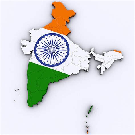 Map of India 3D model | CGTrader