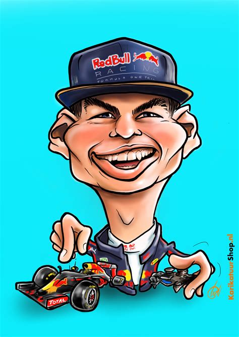 Max Verstappen - Karikatuurshop.nl