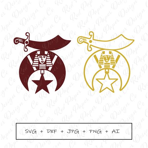 Shriner SVG Shriners Symbol Mason Emblem Square and Mason | Etsy