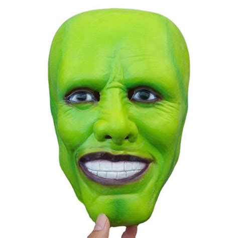 The Mask Jim Carrey Mask Latex Cospaly Mask Helmet Halloween Costume P ...