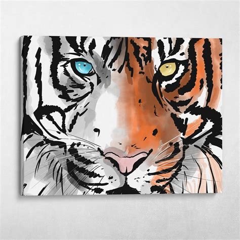 Tiger Eyes Modern Boho Chic Animal Wall Art