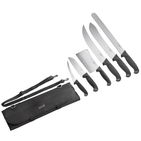 Schraf 7-Piece Butcher Knife Set with TPRgrip Handles