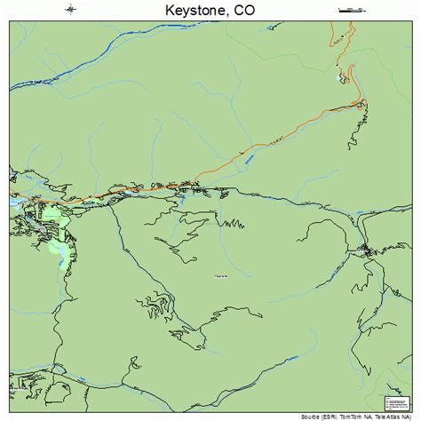 Keystone Colorado Street Map 0840550