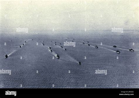 The convoy system in action WW1 Stock Photo - Alamy