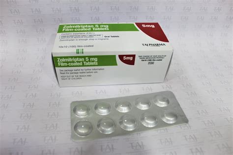 Zolmitriptan Tablets 5 mg suppliers - Taj Generics Pharmaceuticals | Taj Pharma