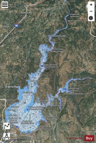 Folsom lake Fishing Map | Nautical Charts App