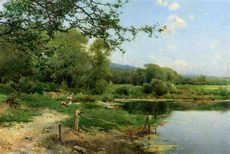 Emilio Sanchez-Perrier A Picnic on the Riverbank painting anysize 50% off - A Picnic on the ...