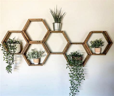 Set of 6 Hexagon Shelves / Wall Decor /honeycomb Shelves / - Etsy