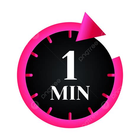 One Minute PNG Transparent Images Free Download Vector, 54% OFF