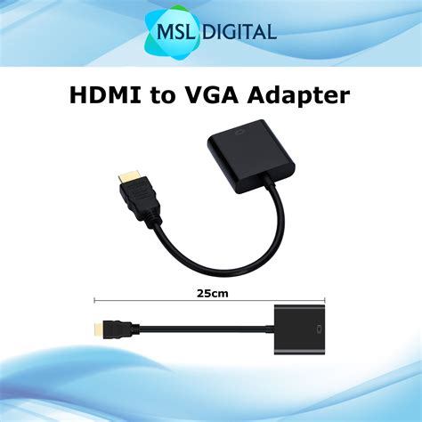 HDMI to VGA Adapter Cable for Projector, Computer, Laptop, TV ...