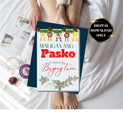 Maligayang Pasko Tagalog Greeting Card or Wall Art Frame - Etsy