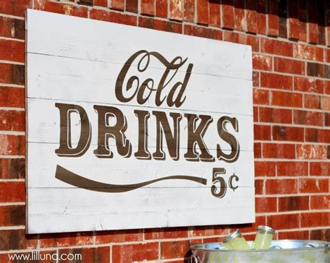 Vintage Cold Drinks Sign | Diy painted signs, Painted signs, Diy painting