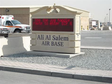 Ali Al Salem Air Base, Kuwait sign close | Kuwait, Air, Salem