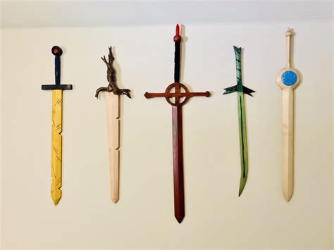 Finn’s five wooden swords are finally complete! Hope y’all like them ...