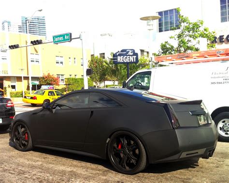 Exotic Cars on the Streets of Miami: Matte Black Cadillac CTS-V | Miami ...