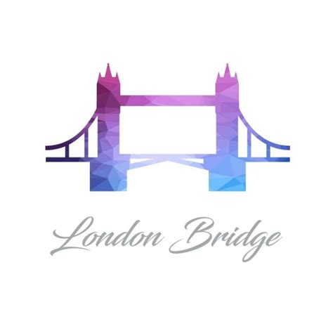 Free Vector | London bridge, polygonal shapes