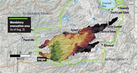 Watch: Caldor Fire animated map shows blaze closing in on Lake Tahoe – Daily Bulletin