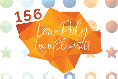 156 Low Poly Logo Elements | Creative Illustrator Templates ~ Creative ...