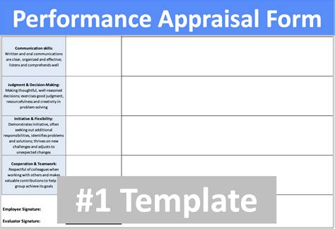 Employee Performance Appraisal Form - Human Resources Software Online Tools