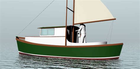 Timbercoast Troller 22, New Displacement Design for Bartender Boats ~ Small Boat Designs by Tad ...