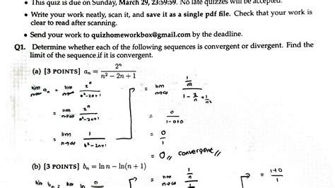 calculus - determine whether the following sequence is convergent or divergent. Find the limit ...