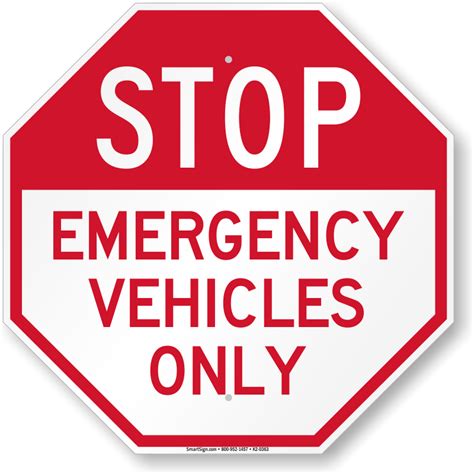 Emergency Vehicle Parking Signs