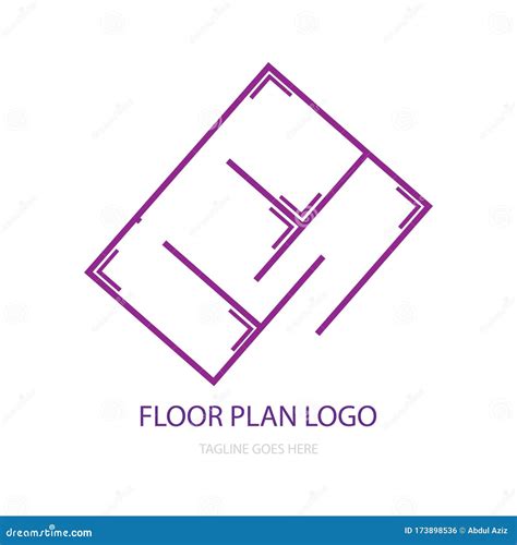 Floor plan logo vector stock vector. Illustration of business - 173898536