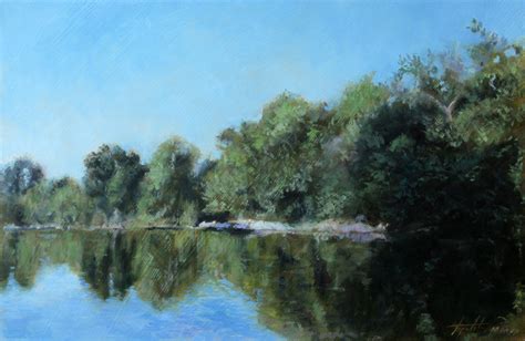 By the River - Landscape Oil Painting - Fine Arts Gallery - Original ...