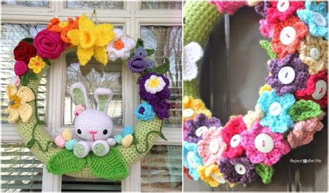 Spring Wreath Free Crochet Patterns - Your Crochet