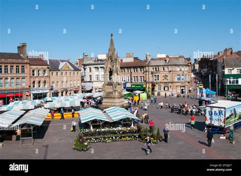 Aerial view of Mansfield Market Place, Nottinghamshire England UK Stock Photo: 66748272 - Alamy