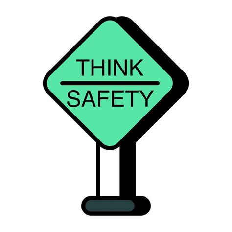 A flat design icon of think safety board 25838771 Vector Art at Vecteezy