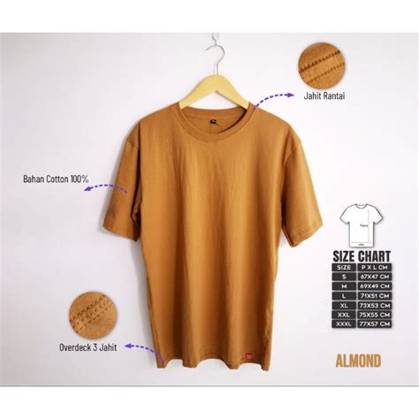 Jual Kaos Polos/Kaos Polos Pendek/Kaos Murah/Kaos Dewasa Warna Almond | Shopee Indonesia