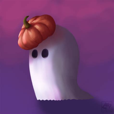 Ghost with Pumpkin Beret (Halloween 2023) · Parou