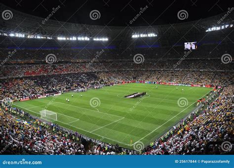 W of the Donbass Arena before the Match Editorial Stock Image - Image ...