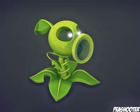 PvZ Peashooter fan art v2, v1a | Plants vs zombies, Plant zombie, Zombie