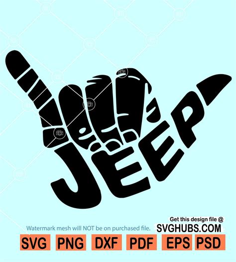 Jeep Hang Loose Svg, Jeep wave svg, Jeep hands svg, jeep decal svg