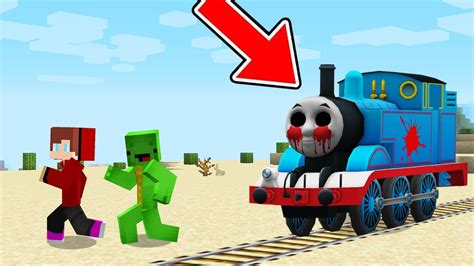 Mikey & JJ vs Thomas the Train in Minecraft Maizen JJ & Mikey Nico Cash Smirky Cloudy ...