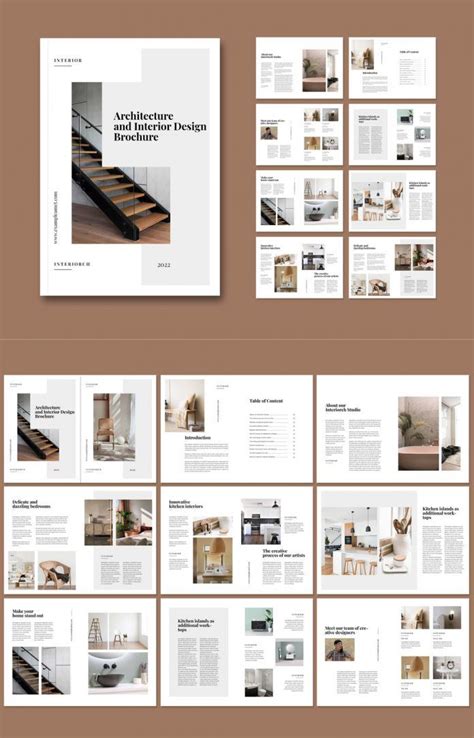 Minimal Architecture & Interior Design Brochure Template for Adobe ...