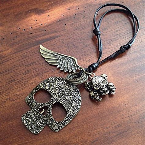 Car Accessories Rearview Mirror Charm Skull by DorysBoutique | Truck ...