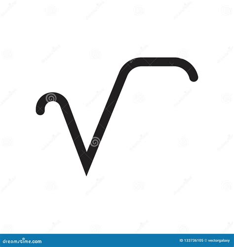 Square Root Symbol Icon Vector Sign and Symbol Isolated on White ...