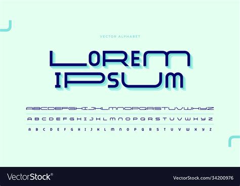 Modern minimal font typeface set Royalty Free Vector Image