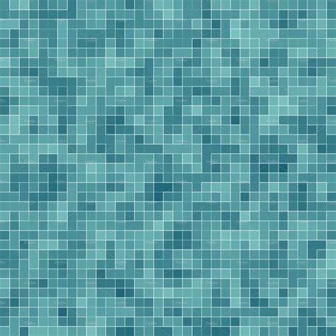 Texture Swimming pool Mosaic tile | Decorative Illustrations ~ Creative ...