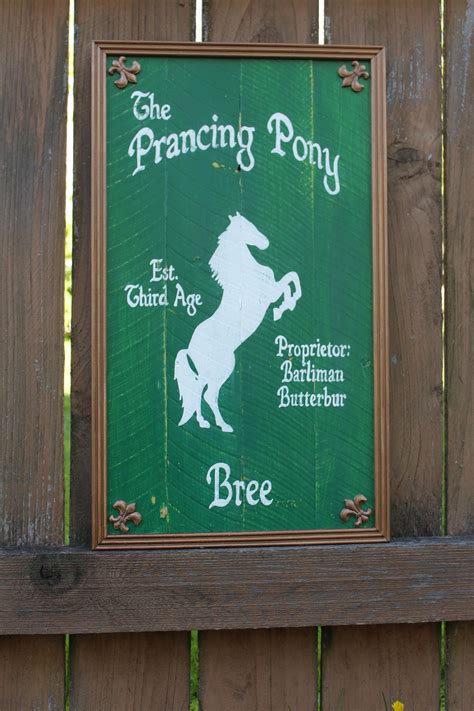 The Prancing Pony Inn Sign Lord of the Rings & The Hobbit | Etsy