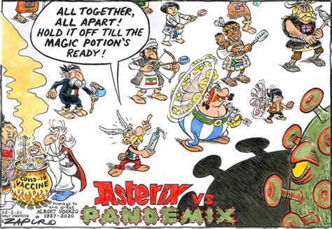 Tribute from South African cartoonist Zapiro to Albert Uderzo | COVID-19 Pandemic | Know Your Meme